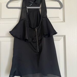 Ali & Kris Black Ruffle Blouse